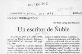 Un escritor de Ñuble  [artículo] Carlos René Ibacache.