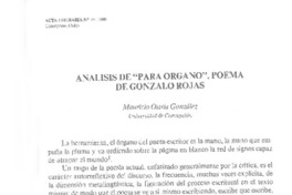 Análisis de "Para órgano", poema de Gonzalo Rojas