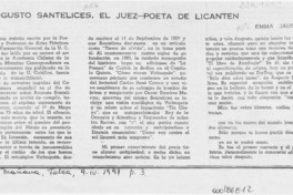 Augusto Santelices, el juez-poeta de Licantén  [artículo] Emma Jauch.