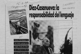 Díaz Casanueva; la responsabilidad del lenguaje