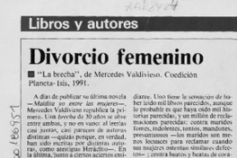 Divorcio femenino  [artículo] Carlos Iturra.