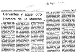 Cervantes y aquel otro hombre de La Mancha  [artículo] Lot.