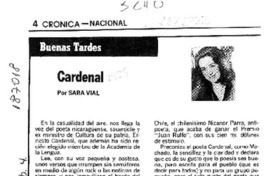 Cardenal  [artículo] Sara Vial.