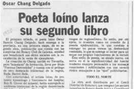 Poeta loíno lanza su segundo libro  [artículo].