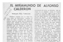 El miramundo de Alfonso Calderón  [artículo] Wellington Rojas Valdebenito.
