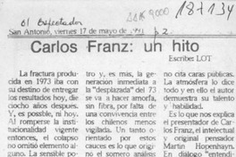 Carlos Franz, un hito  [artículo] Lot.