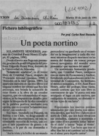 Un poeta nortino  [artículo] Carlos René Ibacache.