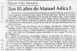 Los 85 años de Manuel Astica F.  [artículo] Pedro Mardones Barrientos.