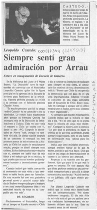 Siempre sentí gran admiración por Arrau  [artículo].