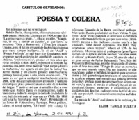 Poesía y cólera  [artículo] Elier Tabilo Buzeta.