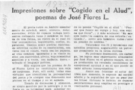 Impresiones sobre "Cogido en el alud", poemas de José Flores L.  [artículo] Antonio Rodas Sánchez.