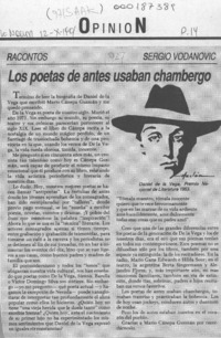 Los poetas de antes usaban chambergo  [artículo] Sergio Vodanovic.