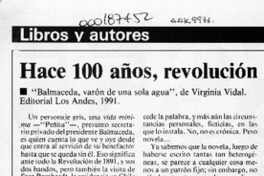 Hace 100 años, revolución  [artículo] Carlos Iturra.