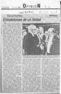 Entretelones de un Nobel  [artículo] Martín Ruiz.
