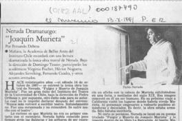 "Joaquín Murieta"  [artículo] Fernando Debesa.