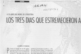 Los tres días que estremecieron a Neruda  [artículo] Alejandra Costamagna.