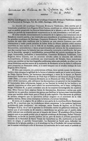 Luis Eugenio Silva  [artículo] Fidel Araneda Bravo.