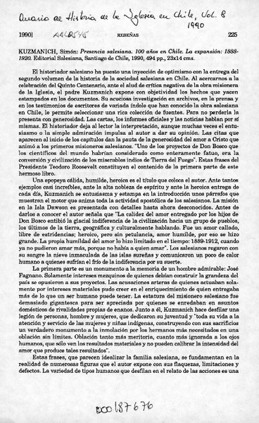 Kuzmanich, Simón  [artículo] Marciano Barrios Valdés.