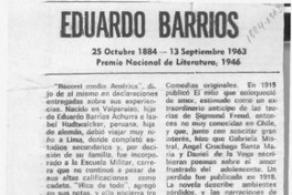 Eduardo Barrios  [artículo].