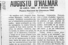 Augusto D'Halmar  [artículo].