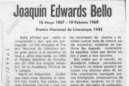 Joaquín Edwards Bello  [artículo].