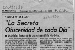 "La secreta obscenidad de cada día"  [artículo] Eduardo Guerrero.