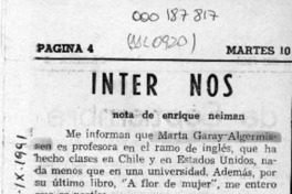 Inter Nos  [artículo] Enrique Neiman.