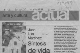 Juan Luis Martínez, síntesis de vida y obra fundamental  [artículo] Juan Zapata G.