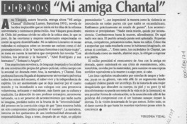 "Mi amiga Chantal"  [artículo] Virginia Vidal.