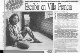 Escribir en Villa Francia  [artículo] Carolina Aránguiz.