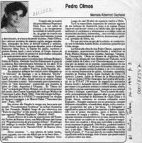 Pedro Olmos  [artículo] Marcela Albornoz Dachelet.