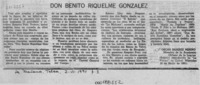 Don Benito Riquelme González  [artículo] Oscar Ramírez Merino.