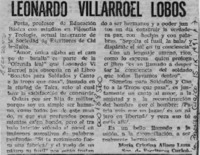 Leonardo Villarroel Lobos  [artículo] María Cristina Aliaga Luna.