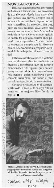 Novela erótica  [artículo] El Implacable.