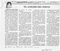 "El atelier del poeta"  [artículo] Luis E. Aguilera.
