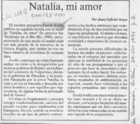 Natalia, mi amor  [artículo] Juan Gabriel Araya.