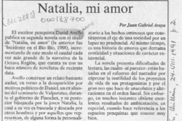 Natalia, mi amor  [artículo] Juan Gabriel Araya.
