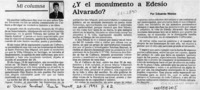 Y el monumento a Edesio Alvarado?  [artículo] Eduardo Nievas.