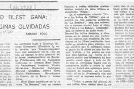 Alberto Blest Gana, sus páginas olvidadas  [artículo] Amparo Pozo.