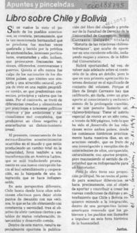 Libro sobre Chile y Bolivia  [artículo] Justus.