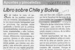 Libro sobre Chile y Bolivia  [artículo] Justus.
