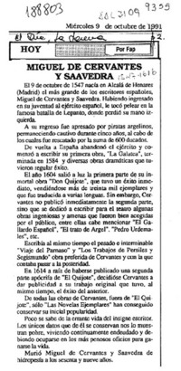 Miguel de Cervantes y Saavedra  [artículo] Fap.