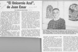 "El Unicornio azul", de Juan Emar  [artículo] Carlos León Pezoa.