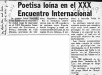 Poetisa loína en el XXX Encuentro Internacional  [artículo].