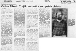 Carlos Alberto Trujillo recordó a su "patria chilota"  [artículo].