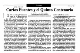 Carlos Fuentes y el Quinto Centenario  [artículo] Francisco J. Alcalde P.