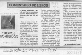 Cuerpos prohibidos  [artículo] Antonio Rojas Gómez.