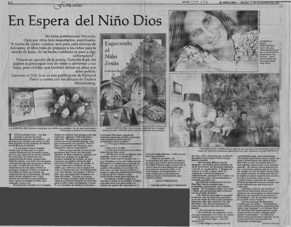 En espera del niño Dios  [artículo] Carmen Ortúzar.