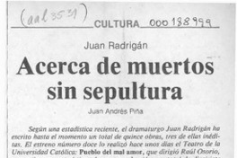 Acerca de muertos sin sepultura  [artículo] Juan Andrés Piña.