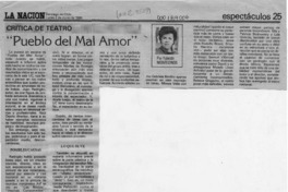 "Pueblo del mal amor"  [artículo] Yolanda Montecinos.